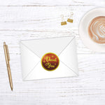 Etichetta adesiva per confezione regalo con decorazione di cottura, Gold