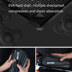 WILD MAN ES3 Borsa per bicicletta con guscio rigido Borsa per trave anteriore Mountain bike Telefono cellulare Touch Screen Borsa per tubo superiore Attrezzatura da equitazione, ES3 (Black)
