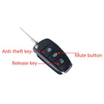 2 Set universale suono e luce allarme per auto 12V sistema di allarme per veicoli telecomando con chiave proiettile, Sound And Light Car Alarm
