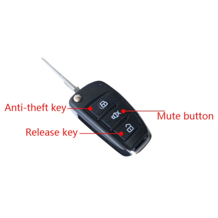 2 Set universale suono e luce allarme per auto 12V sistema di allarme per veicoli telecomando con chiave proiettile, Sound And Light Car Alarm
