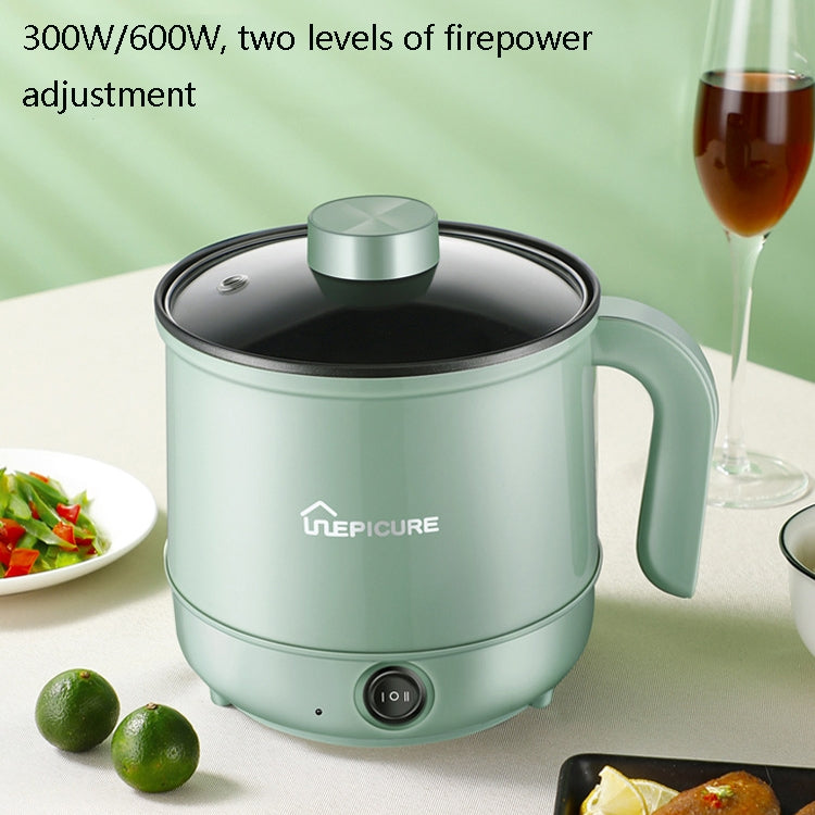 Fornello elettrico multifunzione Mini dormitorio per studenti Cucinare il riso Mescolare friggere Pentola antiaderente, Spina americana 110V, White Manual Single Pot, White Manual Style with Steaming Grid, White Smart Single Pot                        ...