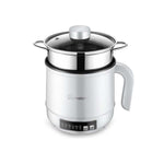 Fornello elettrico multifunzione Mini dormitorio per studenti Cucinare il riso Mescolare friggere Pentola antiaderente, Spina americana 110V, White Manual Single Pot, White Manual Style with Steaming Grid, White Smart Single Pot                        ...