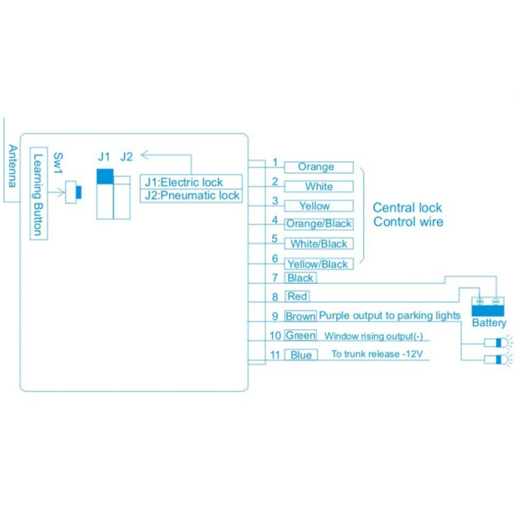 2 set di telecomando per auto con accesso senza chiave, chiusura centralizzata, guscio universale impermeabile a tre pulsanti con scatola di coda positiva e negativa, TSK-402B/T242
