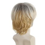 Parrucca in fibra chimica da uomo con capelli corti biondo chiaro, Light Gold