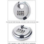 Lucchetto con password in acciaio inossidabile 304 Serratura per porta del cortile esterna impermeabile e antiruggine Serratura per torta rotonda, Password Padlock Round Cake Lock