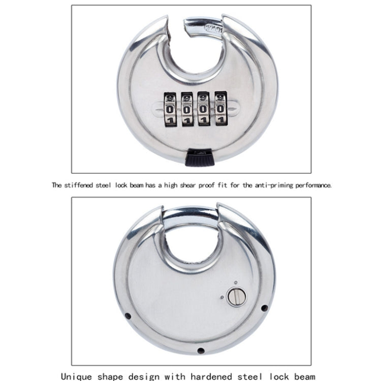 Lucchetto con password in acciaio inossidabile 304 Serratura per porta del cortile esterna impermeabile e antiruggine Serratura per torta rotonda, Password Padlock Round Cake Lock