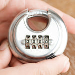 Lucchetto con password in acciaio inossidabile 304 Serratura per porta del cortile esterna impermeabile e antiruggine Serratura per torta rotonda, Password Padlock Round Cake Lock