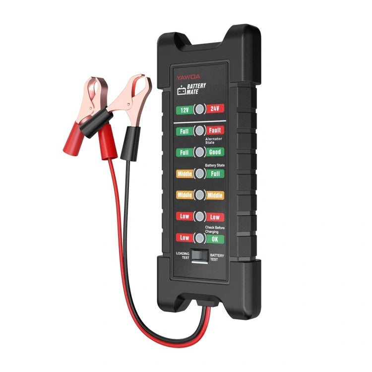 YAWOA BM410 Tester per batteria di accumulo 12V/24V Test di carico LED Tester per batteria per auto intelligente, BM410