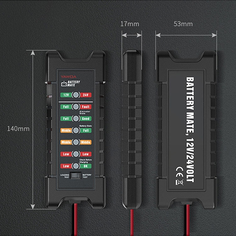 YAWOA BM410 Tester per batteria di accumulo 12V/24V Test di carico LED Tester per batteria per auto intelligente, BM410