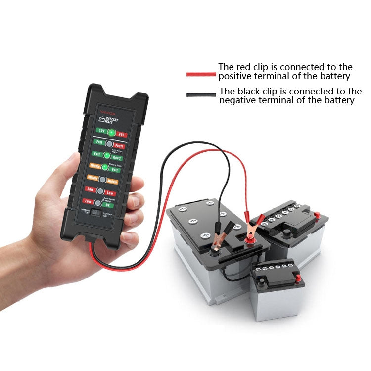 YAWOA BM410 Tester per batteria di accumulo 12V/24V Test di carico LED Tester per batteria per auto intelligente, BM410