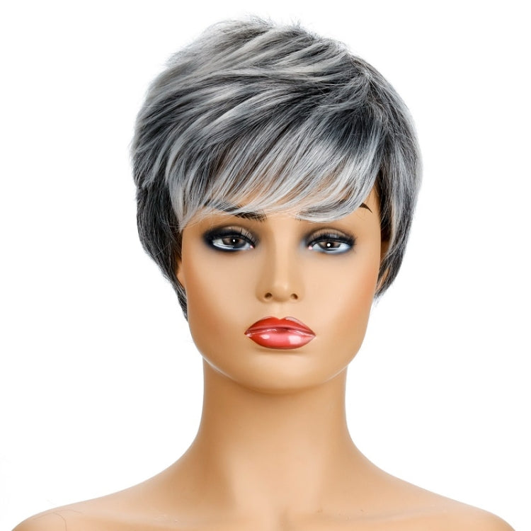Parrucca realistica da donna, copricapo con capelli corti e ricci