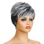 Parrucca realistica da donna, copricapo con capelli corti e ricci