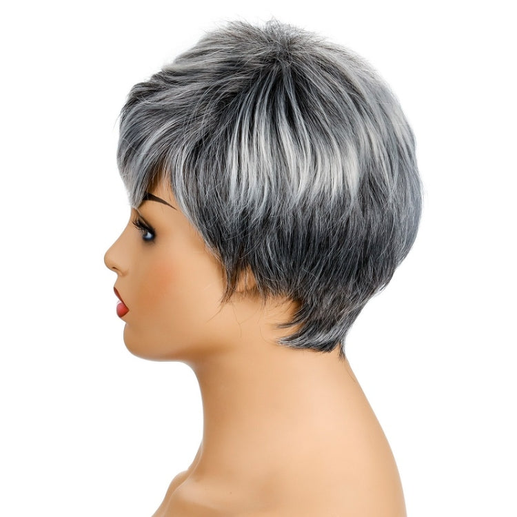 Parrucca realistica da donna, copricapo con capelli corti e ricci