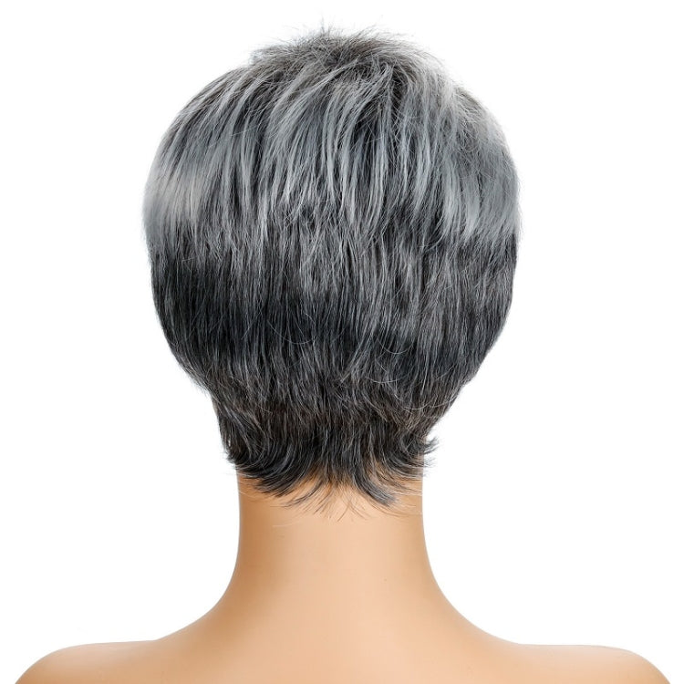 Parrucca realistica da donna, copricapo con capelli corti e ricci