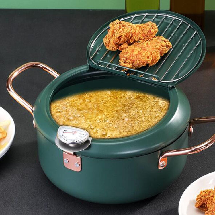 Friggitrice Mini padella antiaderente per uso domestico con controllo della temperatura, 24cm, 20cm