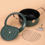Friggitrice Mini padella antiaderente per uso domestico con controllo della temperatura, 24cm, 20cm