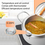 Friggitrice Mini padella antiaderente per uso domestico con controllo della temperatura, 24cm, 20cm
