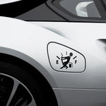 10 pezzi di adesivo per auto divertente tirare il puntatore del serbatoio del carburante per la decalcomania dell'autoadesivo dell'auto in vinile riflettente Hellaflush completo, Male Black