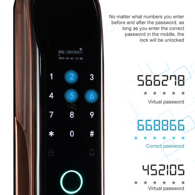 Blocco porta elettronico WiFi con impronta digitale e password