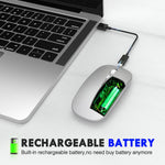 Mouse wireless per laptop Inphic PM1 Office muto, Matte, Battery Display, Bluetooth