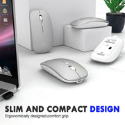Mouse wireless per laptop Inphic PM1 Office muto, Matte, Battery Display, Bluetooth