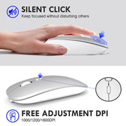 Mouse wireless per laptop Inphic PM1 Office muto, Matte, Battery Display, Bluetooth