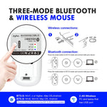 Mouse wireless per laptop Inphic PM1 Office muto, Matte, Battery Display, Bluetooth