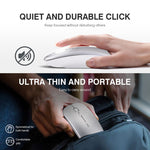 Mouse wireless per laptop Inphic PM1 Office muto, Matte, Battery Display, Bluetooth