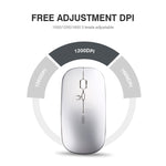 Mouse wireless per laptop Inphic PM1 Office muto, Matte, Battery Display, Bluetooth