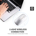 Mouse wireless per laptop Inphic PM1 Office muto, Matte, Battery Display, Bluetooth