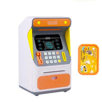 Simulazione Riconoscimento facciale Cassetta di deposito contanti ATM Simulazione Password Cassetta di sicurezza con scorrimento automatico dei soldi, Orange (Battery Version), Blue (Battery Version), Orange (Charging Version), Blue (Charging Version)