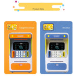 Simulazione Riconoscimento facciale Cassetta di deposito contanti ATM Simulazione Password Cassetta di sicurezza con scorrimento automatico dei soldi, Orange (Battery Version), Blue (Battery Version), Orange (Charging Version), Blue (Charging Version)