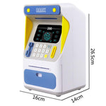 Simulazione Riconoscimento facciale Cassetta di deposito contanti ATM Simulazione Password Cassetta di sicurezza con scorrimento automatico dei soldi, Orange (Battery Version), Blue (Battery Version), Orange (Charging Version), Blue (Charging Version)
