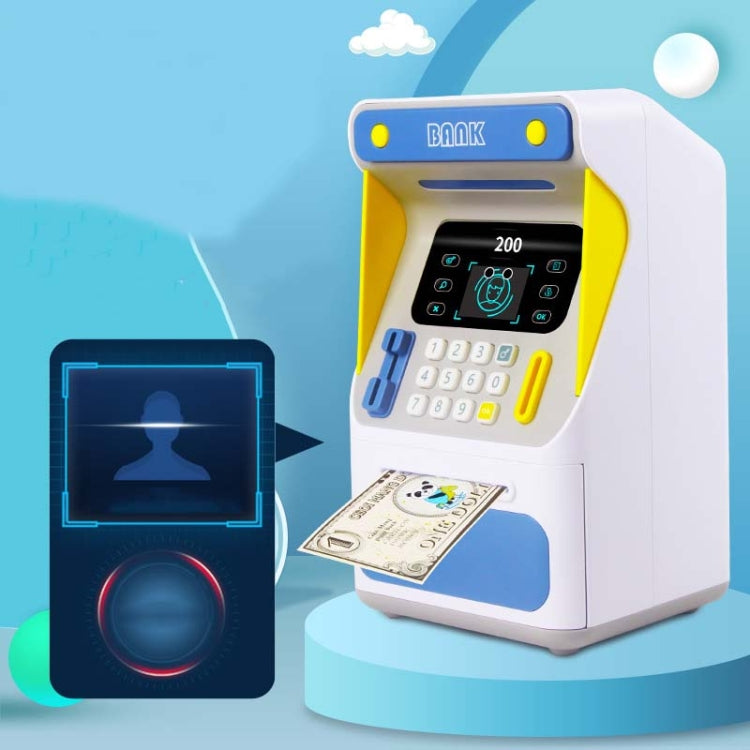 Simulazione Riconoscimento facciale Cassetta di deposito contanti ATM Simulazione Password Cassetta di sicurezza con scorrimento automatico dei soldi, Orange (Battery Version), Blue (Battery Version), Orange (Charging Version), Blue (Charging Version)