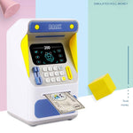Simulazione Riconoscimento facciale Cassetta di deposito contanti ATM Simulazione Password Cassetta di sicurezza con scorrimento automatico dei soldi, Orange (Battery Version), Blue (Battery Version), Orange (Charging Version), Blue (Charging Version)