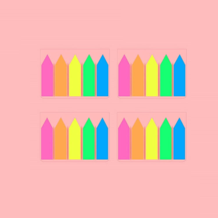 11 adesivi fluorescenti trasparenti piccoli adesivi per etichette con indicatori di nota, 7660 (One Box), 7661 (One Pack), 7662 (One Pack), 7663 (One Pack), 7664 (One Pack), 7665 (One Pack)