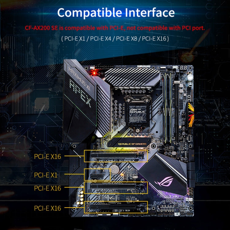 CF-AX200 SE Scheda di rete wireless Bluetooth a doppia banda PCI-E da 3000 Mbps