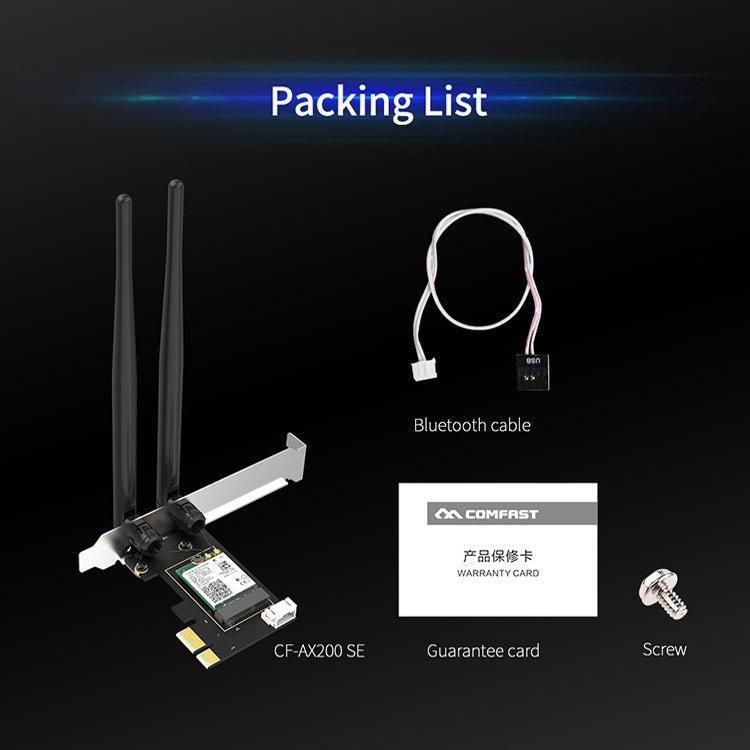 CF-AX200 SE Scheda di rete wireless Bluetooth a doppia banda PCI-E da 3000 Mbps