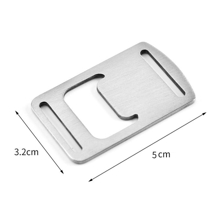 Apribottiglie a nastro da 20 pezzi Apribottiglie in carta in acciaio inossidabile Apribottiglie con cordino e fibbia in tessuto per zaino da esterno, 20 PCS Card