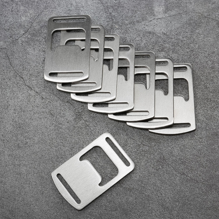 Apribottiglie a nastro da 20 pezzi Apribottiglie in carta in acciaio inossidabile Apribottiglie con cordino e fibbia in tessuto per zaino da esterno, 20 PCS Card