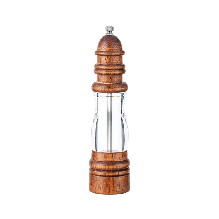 Macinapepe manuale a forma di faro in legno, strumento manuale per macinare sale marino, Style 2