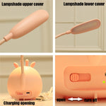 YW2021 Lampada da scrivania pieghevole per protezione degli occhi a LED carina cartone animato Lampada da scrivania pieghevole per camera da letto dormitorio studentesco, Green Lamb, Pink Lamb, Brown Lamb, Blue Fawn, Pink Fawn, Brown Fawn, Green Fawn  ...
