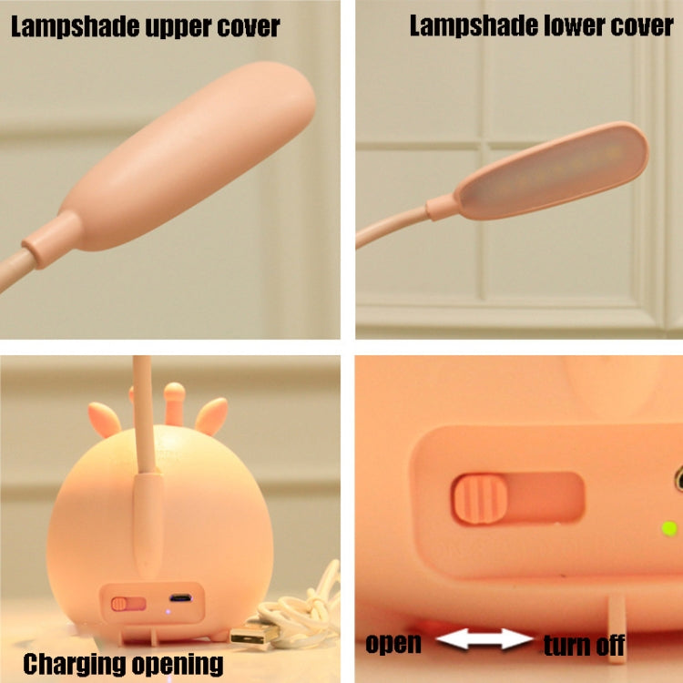 YW2021 Lampada da scrivania pieghevole per protezione degli occhi a LED carina cartone animato Lampada da scrivania pieghevole per camera da letto dormitorio studentesco, Green Lamb, Pink Lamb, Brown Lamb, Blue Fawn, Pink Fawn, Brown Fawn, Green Fawn  ...
