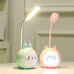 YW2021 Lampada da scrivania pieghevole per protezione degli occhi a LED carina cartone animato Lampada da scrivania pieghevole per camera da letto dormitorio studentesco, Green Lamb, Pink Lamb, Brown Lamb, Blue Fawn, Pink Fawn, Brown Fawn, Green Fawn  ...