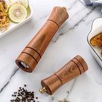 Macinapepe in legno da cucina Manuale per la casa Pepe solido in polvere Macinapepe nero Macinino per bottiglie Barattolo di condimento, Style 3, 5 inch, Style 3, 8 inch