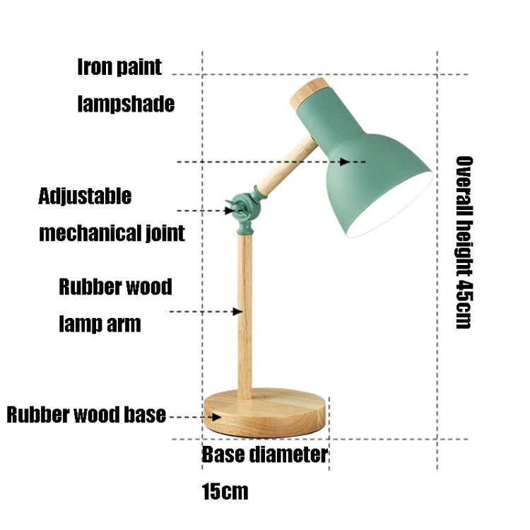 Lampada da tavolo in legno e metallo E27 bianca TBD0546277102A T1062 E9155