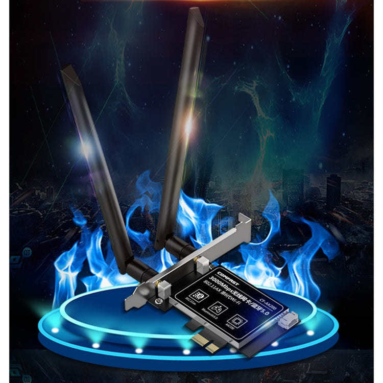 Gioco di gioco COMFAST Scheda di rete wireless PCIE per computer desktop wireless a doppia frequenza Gigabit da 3000 Mbps, AX200, AX200 PRO
