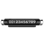 VODOOL Design ad adsorbimento magnetico Car Shape Girevole Luminosa Scheda di parcheggio temporaneo per auto con numero di telefono, Parking Card with Phone Number(Black), Parking Card with Phone Number(Silver)