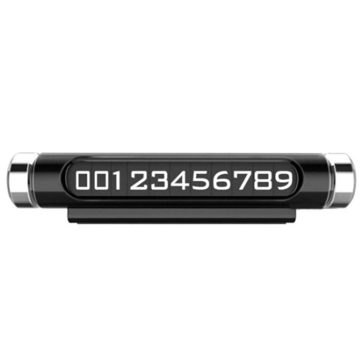 VODOOL Design ad adsorbimento magnetico Car Shape Girevole Luminosa Scheda di parcheggio temporaneo per auto con numero di telefono, Parking Card with Phone Number(Black), Parking Card with Phone Number(Silver)