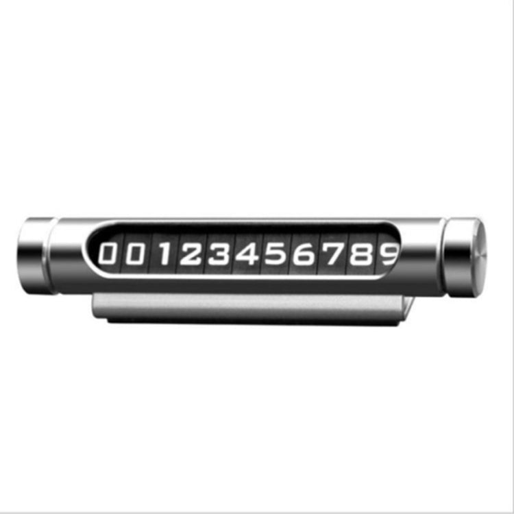VODOOL Design ad adsorbimento magnetico Car Shape Girevole Luminosa Scheda di parcheggio temporaneo per auto con numero di telefono, Parking Card with Phone Number(Black), Parking Card with Phone Number(Silver)